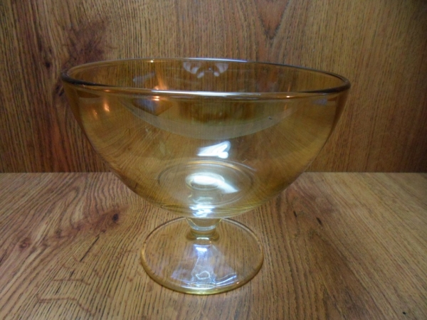 C-2425/C-59/S/Z/1 Ваза на ножке1 шт. цвет  Янтарь 